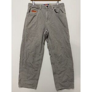 Empyre Corduroy Pants Mens Size 30x28 Beige Relax Fit Skater Baggy High Rise